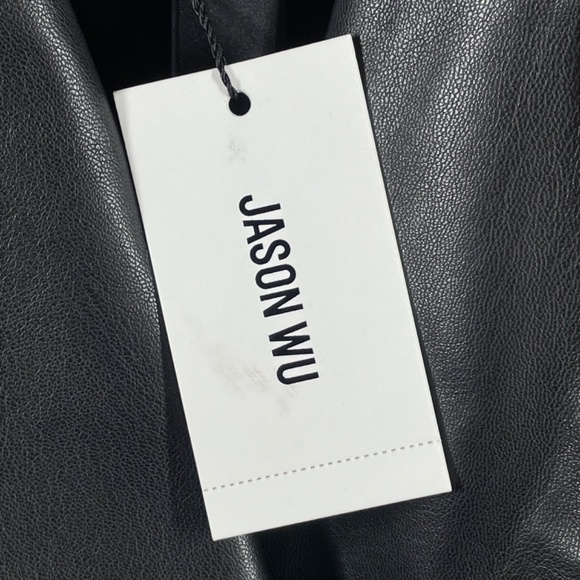 NEW Jason Wu Vest Jacket Womens Small black faux leather blazer moto designer - Picture 5 of 10